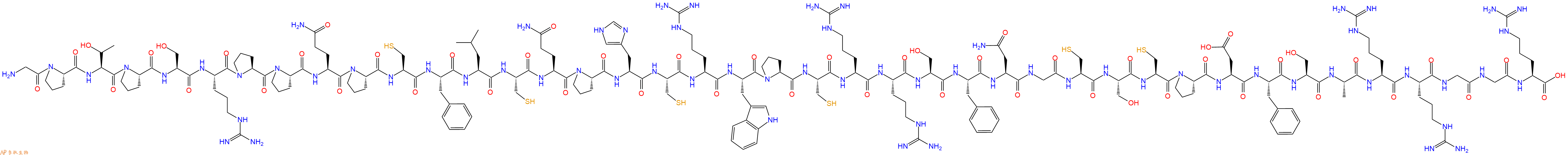 专肽生物产品H2N-Gly-Pro-Thr-Pro-Ser-Arg-Pro-Pro-Gln-Pro-Cys-Phe-Leu-Cys-Gln-Pro-His-Cys-Arg-Trp-Pro-Cys-Arg-Arg-Ser-Phe-Asn-Gly-Cys-Ser-Cys-Pro-Asp-Phe-Ser-Ala-Arg-Arg-Gly-Gly-Arg-COOH