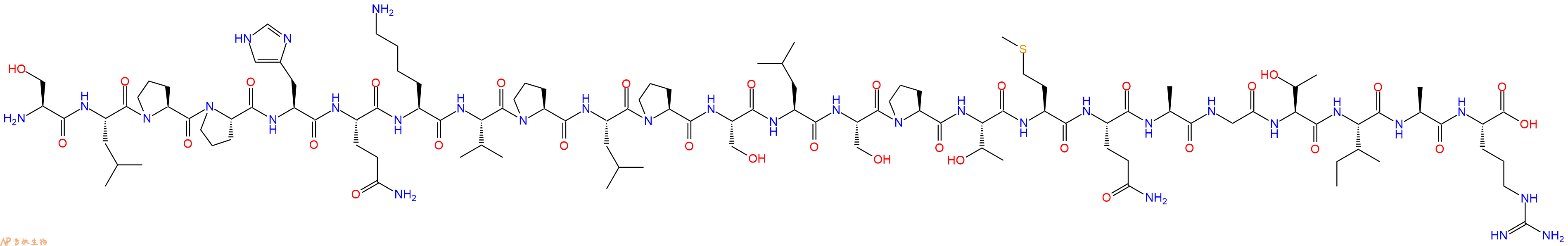专肽生物产品H2N-Ser-Leu-Pro-Pro-His-Gln-Lys-Val-Pro-Leu-Pro-Ser-Leu-Ser-Pro-Thr-Met-Gln-Ala-Gly-Thr-Ile-Ala-Arg-COOH