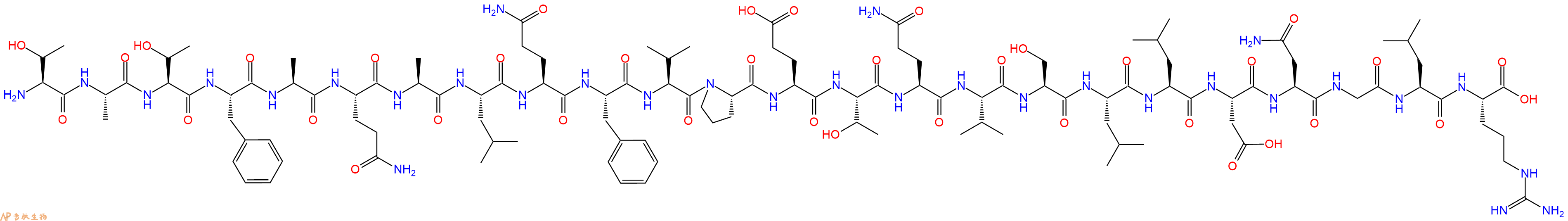专肽生物产品H2N-Thr-Ala-Thr-Phe-Ala-Gln-Ala-Leu-Gln-Phe-Val-Pro-Glu-Thr-Gln-Val-Ser-Leu-Leu-Asp-Asn-Gly-Leu-Arg-COOH