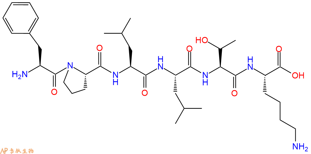 专肽生物产品H2N-Phe-Pro-Leu-Leu-Thr-Lys-COOH