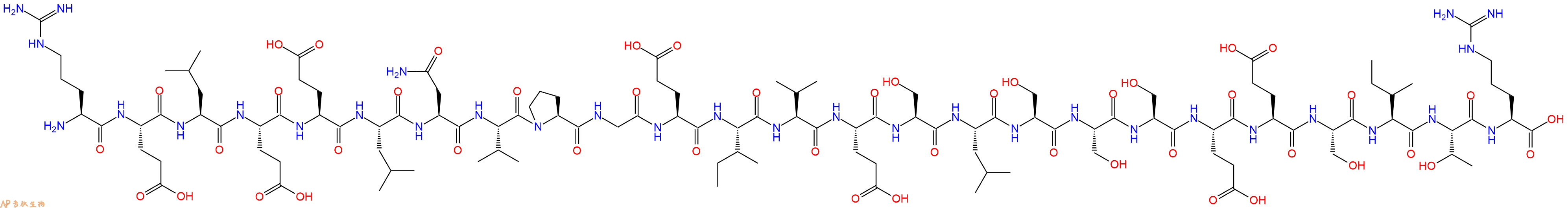 专肽生物产品H2N-Arg-Glu-Leu-Glu-Glu-Leu-Asn-Val-Pro-Gly-Glu-Ile-Val-Glu-Ser-Leu-Ser-Ser-Ser-Glu-Glu-Ser-Ile-Thr-Arg-COOH