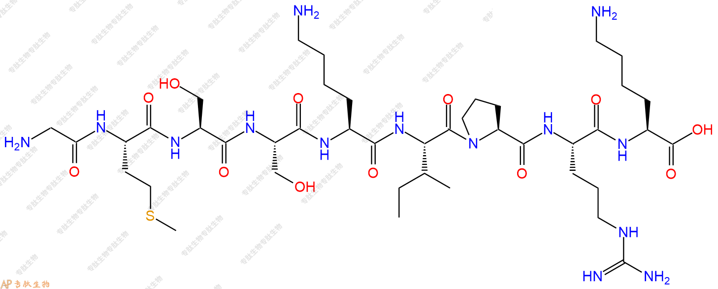专肽生物产品H2N-Gly-Met-Ser-Ser-Lys-Ile-Pro-Arg-Lys-COOH