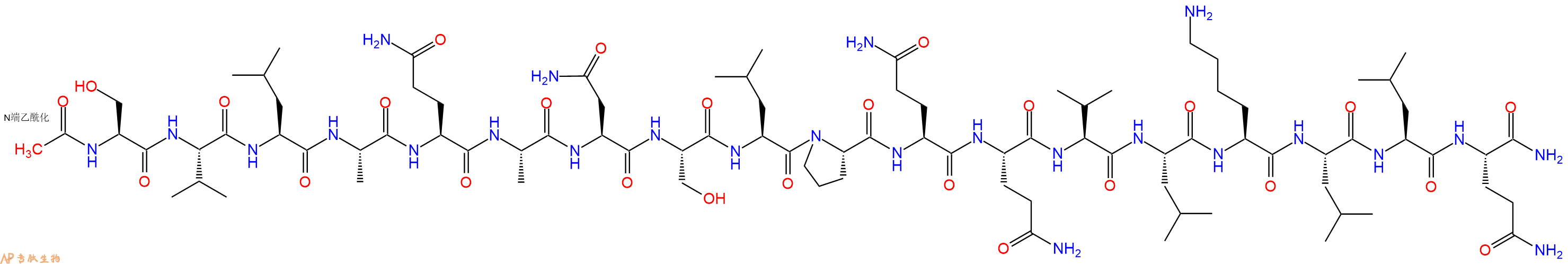 专肽生物产品Ac-Ser-Val-Leu-Ala-Gln-Ala-Asn-Ser-Leu-Pro-Gln-Gln-Val-Leu-Lys-Leu-Leu-Gln-NH2