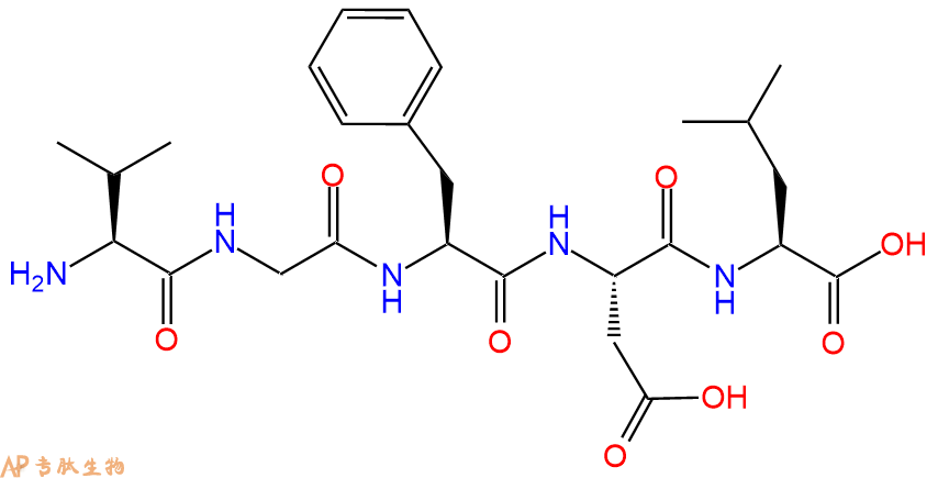 专肽生物产品H2N-Val-Gly-Phe-Asp-Leu-COOH