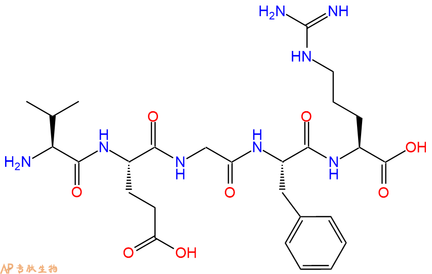 专肽生物产品H2N-Val-Glu-Gly-Phe-Arg-COOH