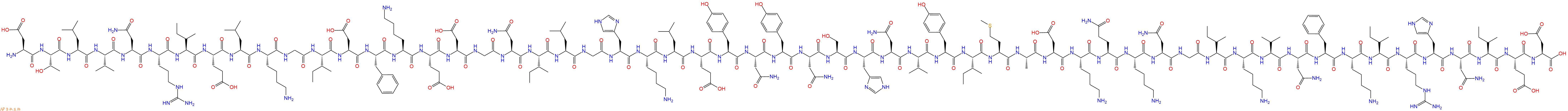 专肽生物产品H2N-Asp-Thr-Leu-Val-Asn-Arg-Ile-Glu-Leu-Lys-Gly-Ile-Asp-Phe-Lys-Glu-Asp-Gly-Asn-Ile-Leu-Gly-His-Lys-Leu-Glu-Tyr-Asn-Tyr-Asn-Ser-His-Asn-Val-Tyr-Ile-Met-Ala-Asp-Lys-Gln-Lys-Asn-Gly-Ile-Lys-Val-Asn-Phe-Lys-Ile-Arg-His-Asn-Ile-Glu-Asp-COOH