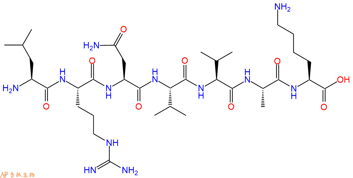 专肽生物产品H2N-Leu-Arg-Asn-Val-Val-Ala-Lys-COOH