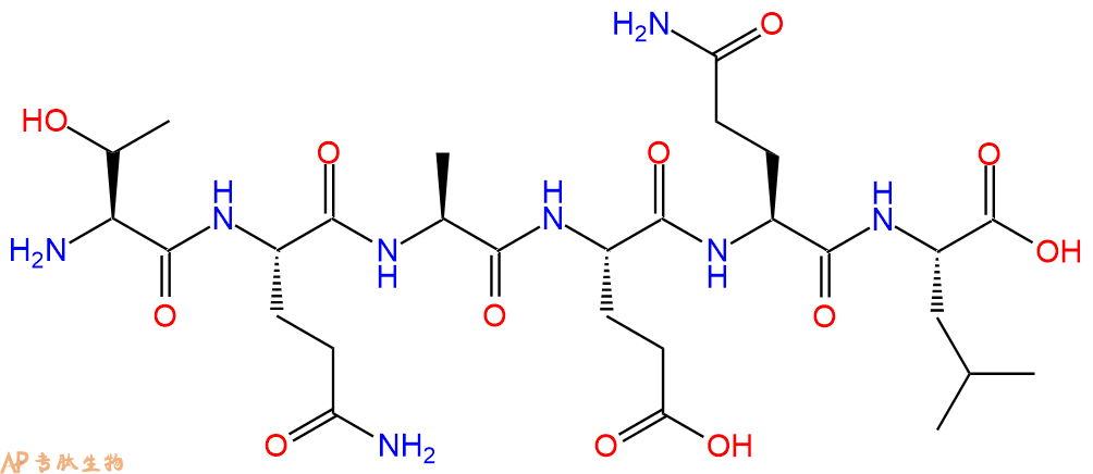 专肽生物产品H2N-Thr-Gln-Ala-Glu-Gln-Leu-COOH