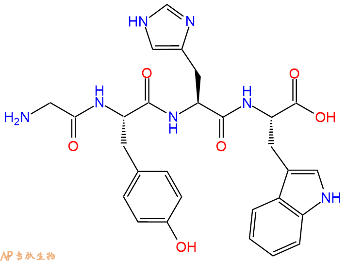 专肽生物产品H2N-Gly-Tyr-His-Trp-COOH