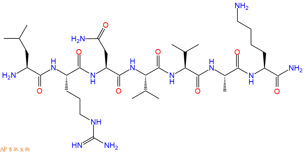 专肽生物产品H2N-Leu-Arg-Asn-Val-Val-Ala-Lys-NH2