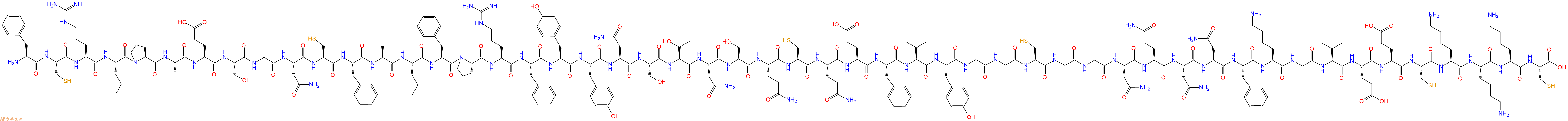 专肽生物产品H2N-Phe-Cys-Arg-Leu-Pro-Ala-Glu-Ser-Gly-Asn-Cys-Phe-Ala-Leu-Phe-Pro-Arg-Phe-Tyr-Tyr-Asn-Ser-Thr-Asn-Ser-Gln-Cys-Gln-Glu-Phe-Ile-Tyr-Gly-Gly-Cys-Gly-Gly-Asn-Gln-Asn-Asn-Phe-Lys-Gly-Ile-Glu-Glu-Cys-Lys-Lys-Lys-Cys-COOH