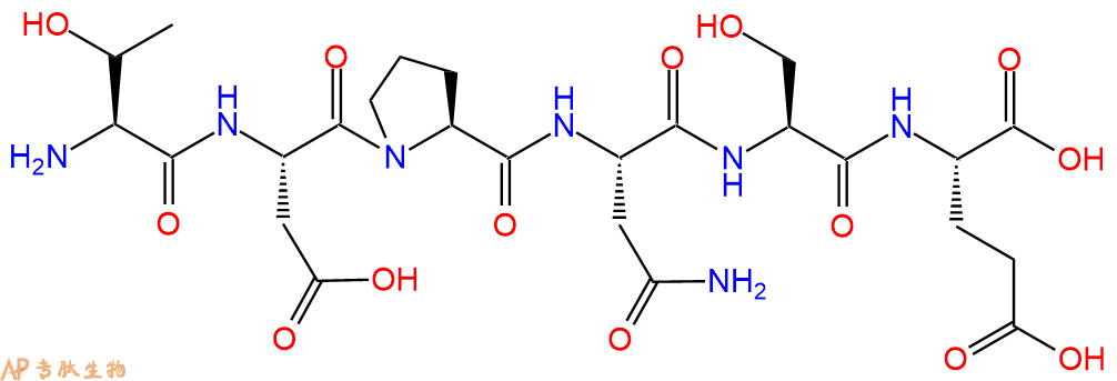 专肽生物产品H2N-Thr-Asp-Pro-Asn-Ser-Glu-COOH