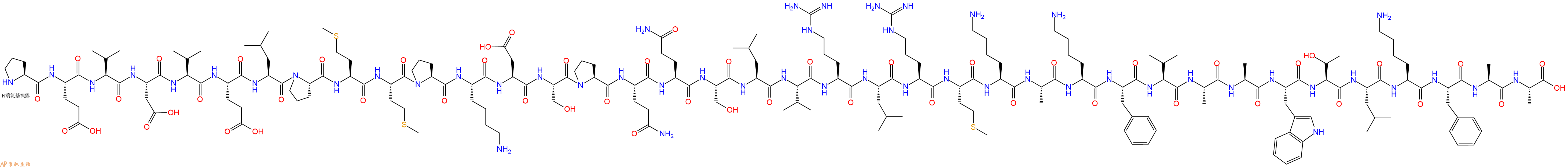 专肽生物产品H2N-Pro-Glu-Val-Asp-Val-Glu-Leu-Pro-Met-Met-Pro-Lys-Asp-Ser-Pro-Gln-Gln-Ser-Leu-Val-Arg-Leu-Arg-Met-Lys-Ala-Lys-Phe-Val-Ala-Ala-Trp-Thr-Leu-Lys-Phe-Ala-Ala-COOH