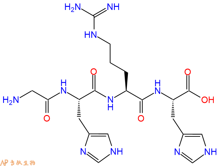 专肽生物产品H2N-Gly-His-Arg-His-COOH