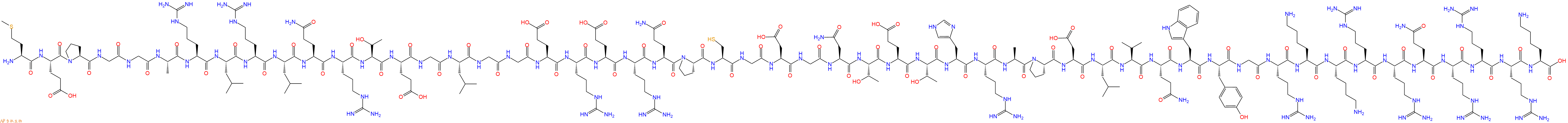 专肽生物产品H2N-Met-Glu-Pro-Gly-Gly-Ala-Arg-Leu-Arg-Leu-Gln-Arg-Thr-Glu-Gly-Leu-Gly-Gly-Glu-Arg-Glu-Arg-Gln-Pro-Cys-Gly-Asp-Gly-Asn-Thr-Glu-Thr-His-Arg-Ala-Pro-Asp-Leu-Val-Gln-Trp-Tyr-Gly-Arg-Lys-Lys-Arg-Arg-Gln-Arg-Arg-Arg-Lys-COOH