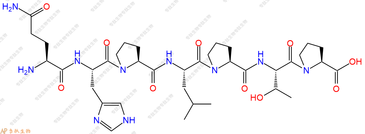 专肽生物产品H2N-Gln-His-Pro-Leu-Pro-Thr-Pro-COOH
