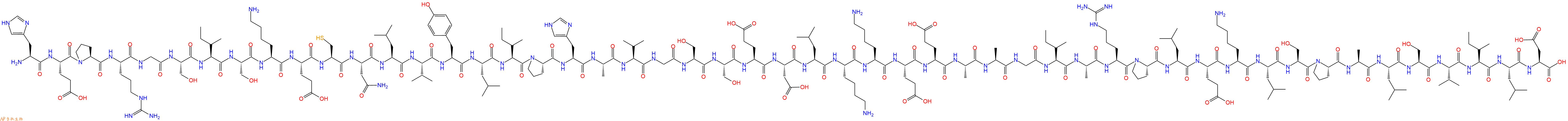 专肽生物产品H2N-His-Glu-Pro-Arg-Gly-Ser-Ile-Ser-Lys-Glu-Cys-Asn-Leu-Val-Tyr-Leu-Ile-Pro-His-Ala-Val-Gly-Ser-Ser-Glu-Asp-Leu-Lys-Lys-Glu-Glu-Ala-Ala-Gly-Ile-Ala-Arg-Pro-Leu-Glu-Lys-Leu-Ser-Pro-Ala-Leu-Ser-Val-Ile-Leu-Asp-COOH
