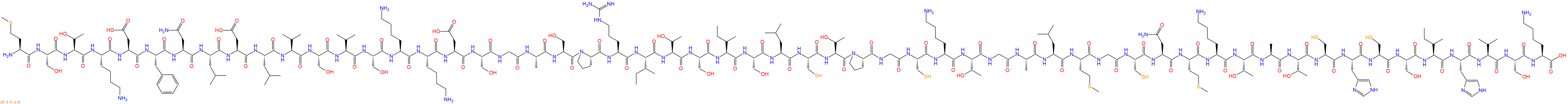 专肽生物产品H2N-Met-Ser-Thr-Lys-Asp-Phe-Asn-Leu-Asp-Leu-Val-Ser-Val-Ser-Lys-Lys-Asp-Ser-Gly-Ala-Ser-Pro-Arg-Ile-Thr-Ser-Ile-Ser-Leu-Cys-Thr-Pro-Gly-Cys-Lys-Thr-Gly-Ala-Leu-Met-Gly-Cys-Asn-Met-Lys-Thr-Ala-Thr-Cys-His-Cys-Ser-Ile-His-Val-Ser-Lys-COOH
