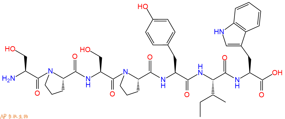 专肽生物产品H2N-Ser-Pro-Ser-Pro-Tyr-Ile-Trp-COOH