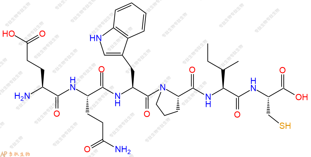 专肽生物产品H2N-Glu-Gln-Trp-Pro-Ile-Cys-COOH