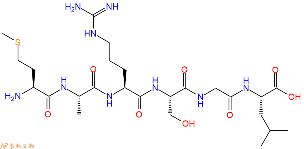 专肽生物产品H2N-Met-Ala-Arg-Ser-Gly-Leu-COOH