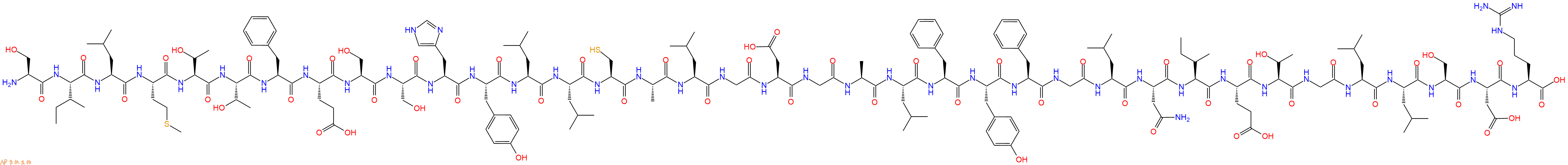 专肽生物产品H2N-Ser-Ile-Leu-Met-Thr-Thr-Phe-Glu-Ser-Ser-His-Tyr-Leu-Leu-Cys-Ala-Leu-Gly-Asp-Gly-Ala-Leu-Phe-Tyr-Phe-Gly-Leu-Asn-Ile-Glu-Thr-Gly-Leu-Leu-Ser-Asp-Arg-COOH