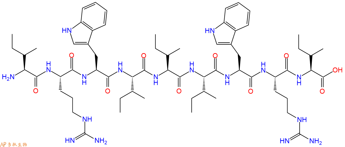 专肽生物产品H2N-Ile-Arg-Trp-Ile-Ile-Ile-Trp-Arg-Ile-COOH