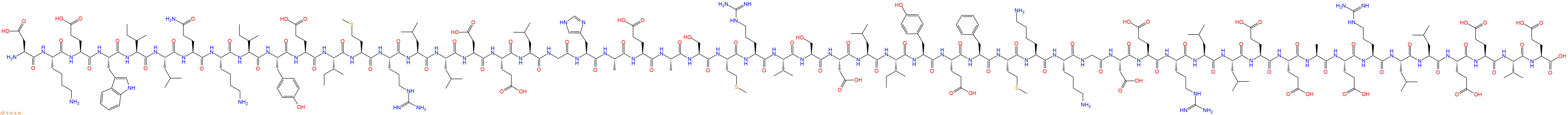 专肽生物产品H2N-Asp-Lys-Glu-Trp-Ile-Leu-Gln-Lys-Ile-Tyr-Glu-Ile-Met-Arg-Leu-Leu-Asp-Glu-Leu-Gly-His-Ala-Glu-Ala-Ser-Met-Arg-Val-Ser-Asp-Leu-Ile-Tyr-Glu-Phe-Met-Lys-Lys-Gly-Asp-Glu-Arg-Leu-Leu-Glu-Glu-Ala-Glu-Arg-Leu-Leu-Glu-Glu-Val-Glu-COOH