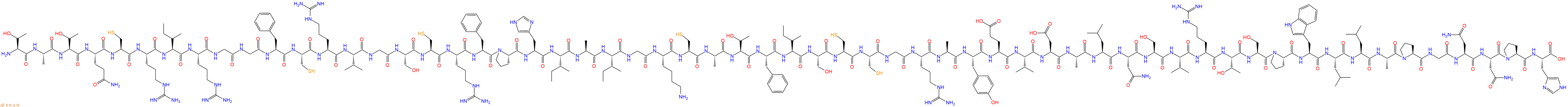 专肽生物产品H2N-Thr-Ala-Thr-Gln-Cys-Arg-Ile-Arg-Gly-Gly-Phe-Cys-Arg-Val-Gly-Ser-Cys-Arg-Phe-Pro-His-Ile-Ala-Ile-Gly-Lys-Cys-Ala-Thr-Phe-Ile-Ser-Cys-Cys-Gly-Arg-Ala-Tyr-Glu-Val-Asp-Ala-Leu-Asn-Ser-Val-Arg-Thr-Ser-Pro-Trp-Leu-Leu-Ala-Pro-Gly-Asn-Asn-Pro-His-COOH