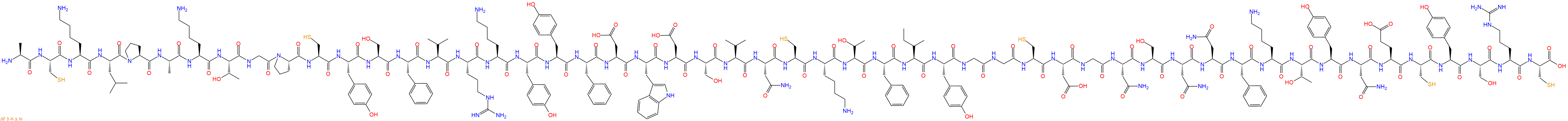 专肽生物产品H2N-Ala-Cys-Lys-Leu-Pro-Ala-Lys-Thr-Gly-Pro-Cys-Tyr-Ser-Phe-Val-Arg-Lys-Tyr-Tyr-Phe-Asp-Trp-Asp-Ser-Val-Asn-Cys-Lys-Thr-Phe-Ile-Tyr-Gly-Gly-Cys-Asp-Gly-Asn-Ser-Asn-Asn-Phe-Lys-Thr-Tyr-Asn-Glu-Cys-Tyr-Ser-Arg-Cys-OH