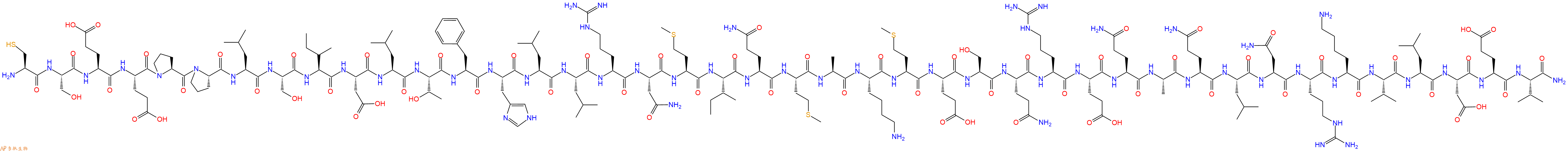 专肽生物产品H2N-Cys-Ser-Glu-Glu-Pro-Pro-Leu-Ser-Ile-Asp-Leu-Thr-Phe-His-Leu-Leu-Arg-Asn-Met-Ile-Gln-Met-Ala-Lys-Met-Glu-Ser-Gln-Arg-Glu-Gln-Ala-Gln-Leu-Asn-Arg-Lys-Val-Leu-Asp-Glu-Val-NH2