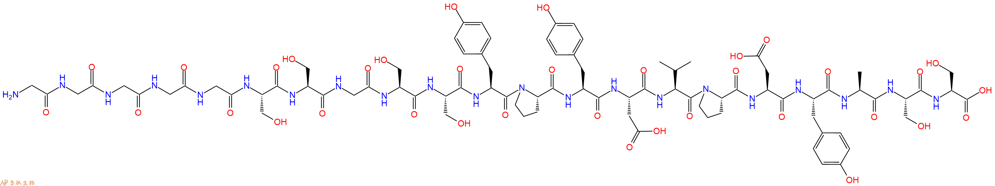 专肽生物产品H2N-Gly-Gly-Gly-Gly-Gly-Ser-Ser-Gly-Ser-Ser-Tyr-Pro-Tyr-Asp-Val-Pro-Asp-Tyr-Ala-Ser-Ser-OH