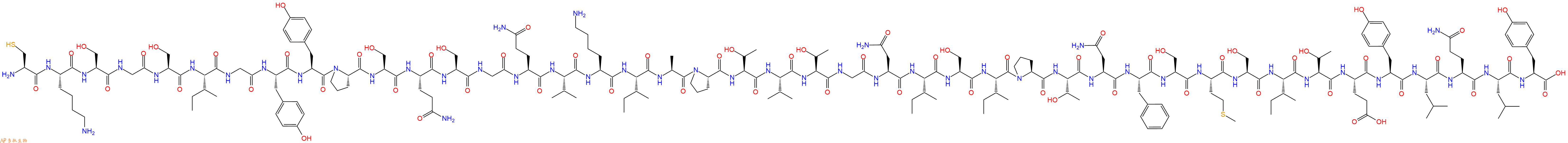 专肽生物产品H2N-Cys-Lys-Ser-Gly-Ser-Ile-Gly-Tyr-Tyr-Pro-Ser-Gln-Ser-Gly-Gln-Val-Lys-Ile-Ala-Pro-Thr-Val-Thr-Gly-Asn-Ile-Ser-Ile-Pro-Thr-Asn-Phe-Ser-Met-Ser-Ile-Thr-Glu-Tyr-Leu-Gln-Leu-Tyr-OH