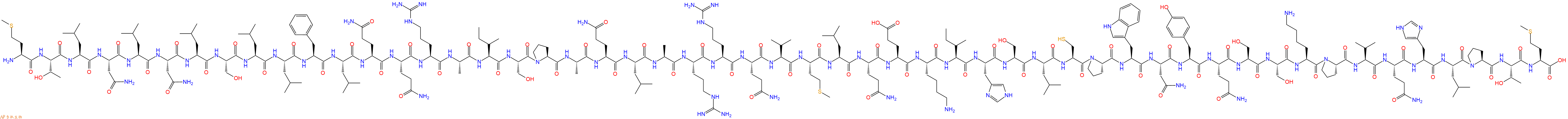 专肽生物产品H2N-Met-Thr-Leu-Asn-Leu-Asn-Leu-Ser-Leu-Leu-Phe-Leu-Gln-Gln-Arg-Ala-Ile-Ser-Pro-Ala-Gln-Leu-Ala-Arg-Arg-Gln-Val-Met-Leu-Gln-Glu-Lys-Ile-His-Ser-Leu-Cys-Pro-Trp-Asn-Tyr-Gln-Ser-Ser-Lys-Pro-Val-Gln-His-Leu-Pro-Thr-Met-OH