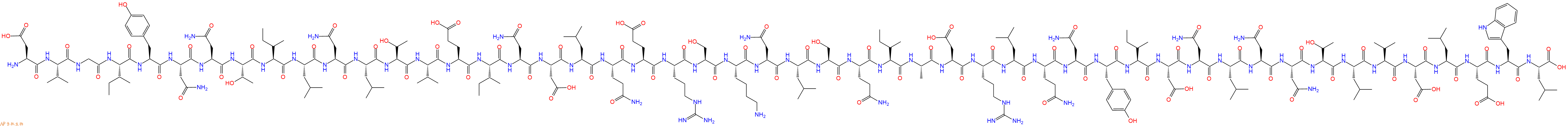 专肽生物产品H2N-Asp-Val-Gly-Ile-Tyr-Asn-Asn-Thr-Ile-Leu-Asn-Leu-Thr-Val-Glu-Ile-Asn-Asp-Leu-Gln-Glu-Arg-Ser-Lys-Asn-Leu-Ser-Gln-Ile-Ala-Asp-Arg-Leu-Gln-Asn-Tyr-Ile-Asp-Asn-Leu-Asn-Asn-Thr-Leu-Val-Asp-Leu-Glu-Trp-Leu-OH