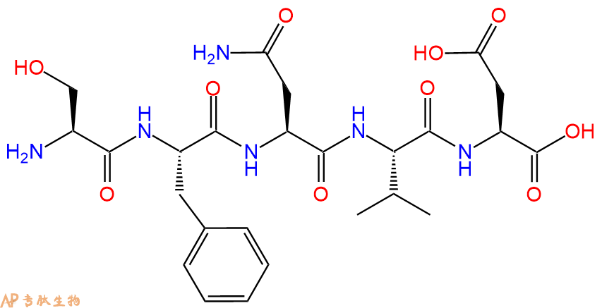专肽生物产品H2N-Ser-Phe-Asn-Val-Asp-OH