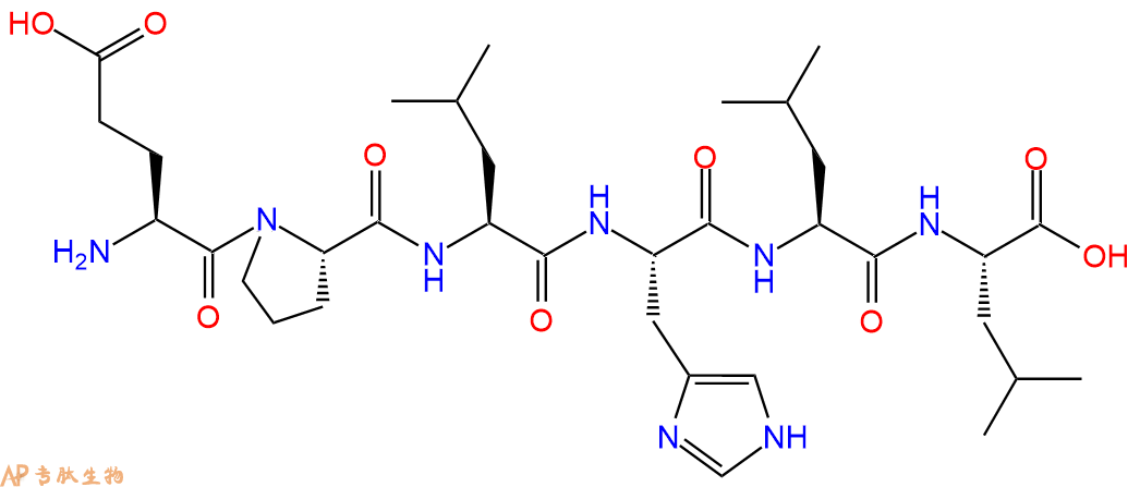 专肽生物产品H2N-Glu-Pro-Leu-His-Leu-Leu-OH