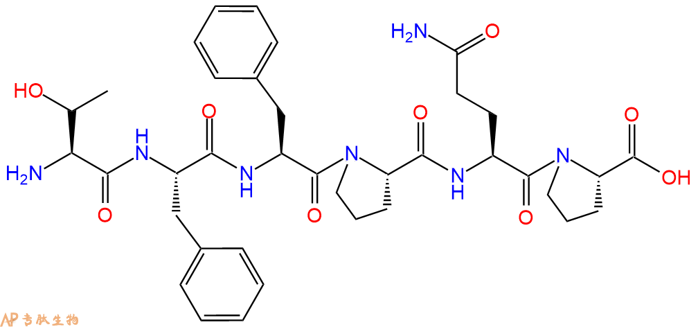 专肽生物产品H2N-Thr-Phe-Phe-Pro-Gln-Pro-OH