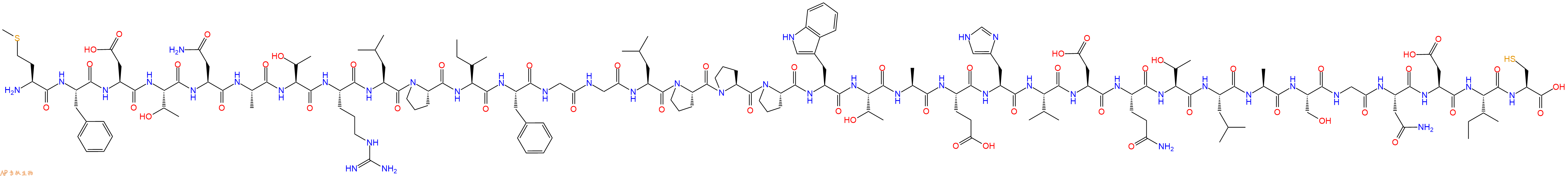 专肽生物产品H2N-Met-Phe-Asp-Thr-Asn-Ala-Thr-Arg-Leu-Pro-Ile-Phe-Gly-Gly-Leu-Pro-Pro-Pro-Trp-Thr-Ala-Glu-His-Val-Asp-Gln-Thr-Leu-Ala-Ser-Gly-Asn-Asp-Ile-Cys-OH