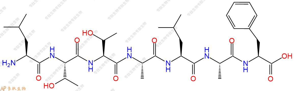 专肽生物产品H2N-Leu-Thr-Thr-Ala-Leu-Ala-Phe-OH