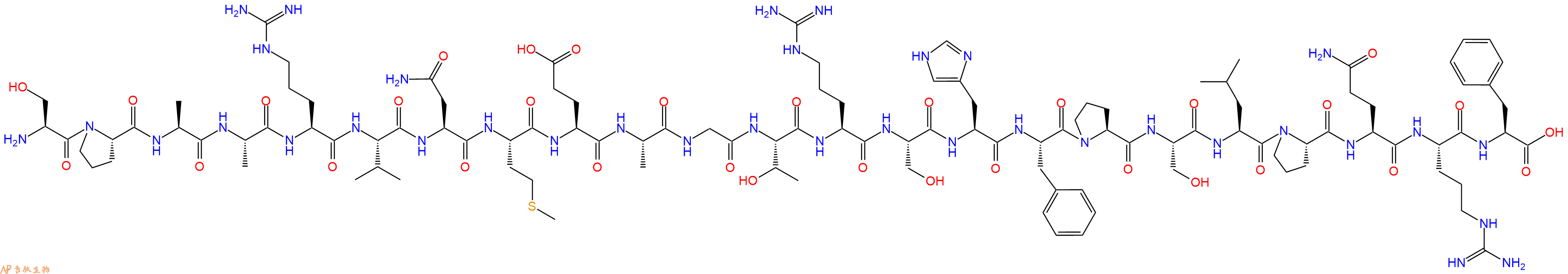专肽生物产品H2N-Ser-Pro-Ala-Ala-Arg-Val-Asn-Met-Glu-Ala-Gly-Thr-Arg-Ser-His-Phe-Pro-Ser-Leu-Pro-Gln-Arg-Phe-OH