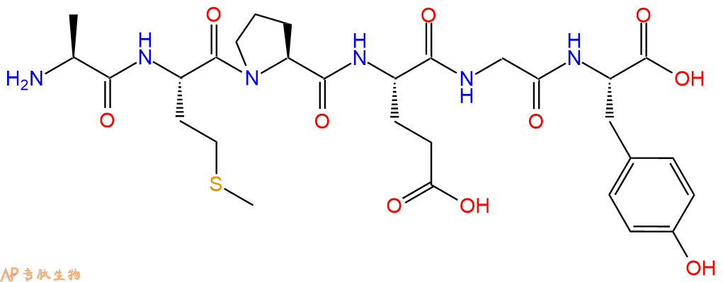 专肽生物产品H2N-Ala-Met-Pro-Glu-Gly-Tyr-OH