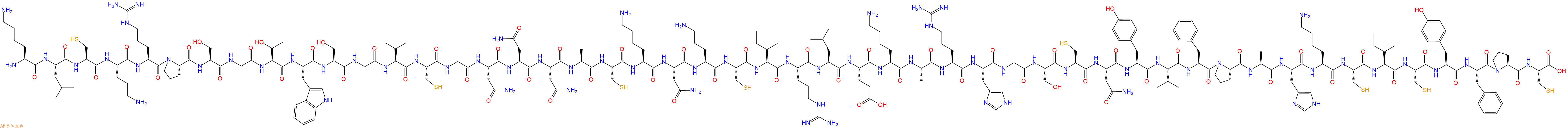 专肽生物产品H2N-Lys-Leu-Cys-Orn-Arg-Pro-Ser-Gly-Thr-Trp-Ser-Gly-Val-Cys-Gly-Asn-Asn-Asn-Ala-Cys-Lys-Asn-Orn-Cys-Ile-Arg-Leu-Glu-Lys-Ala-Arg-His-Gly-Ser-Cys-Asn-Tyr-Val-Phe-Pro-Ala-His-Lys-Cys-Ile-Cys-Tyr-Phe-Pro-Cys-OH