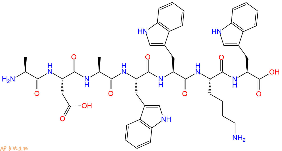 专肽生物产品H2N-Ala-Asp-Ala-Trp-Trp-Lys-Trp-OH