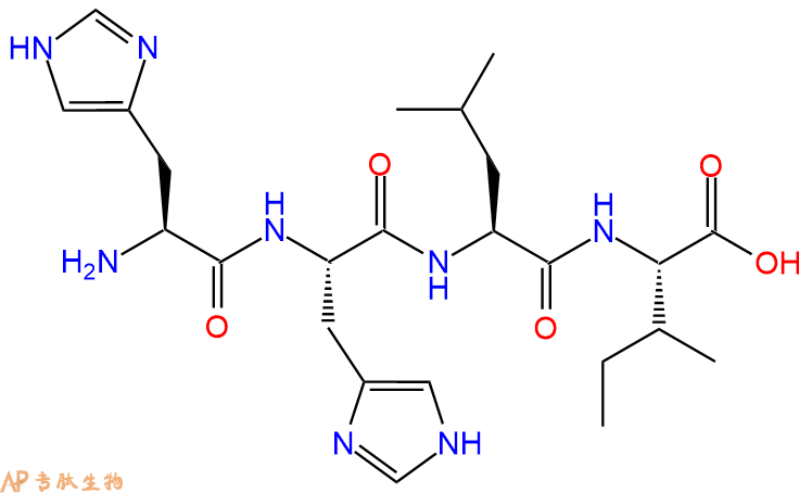 专肽生物产品H2N-His-His-Leu-Ile-OH