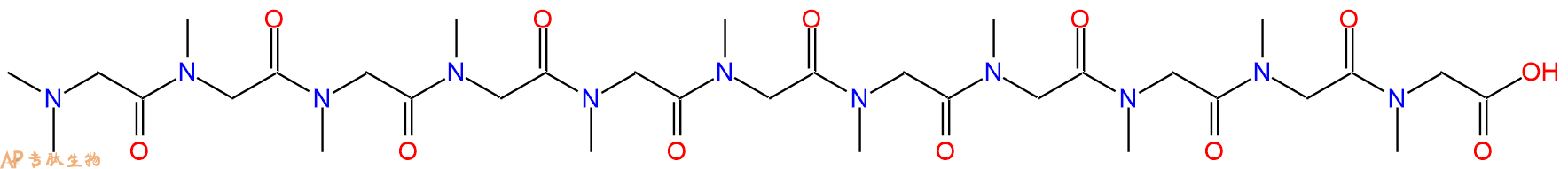 专肽生物产品H2N-Sar-Sar-Sar-Sar-Sar-Sar-Sar-Sar-Sar-Sar-Sar-OH