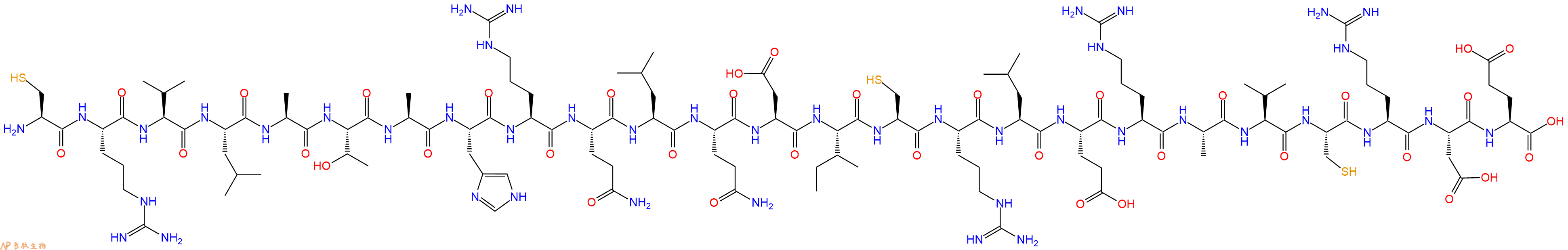 专肽生物产品H2N-Cys-Arg-Val-Leu-Ala-Thr-Ala-His-Arg-Gln-Leu-Gln-Asp-Ile-Cys-Arg-Leu-Glu-Arg-Ala-Val-Cys-Arg-Asp-Glu-OH