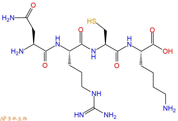 专肽生物产品H2N-Asn-Arg-Cys-Lys-OH