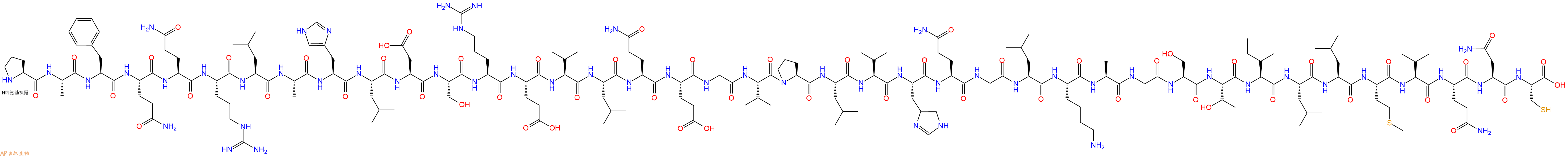 专肽生物产品H2N-Pro-Ala-Phe-Gln-Gln-Arg-Leu-Ala-His-Leu-Asp-Ser-Arg-Glu-Val-Leu-Gln-Glu-Gly-Val-Pro-Leu-Val-His-Gln-Gly-Leu-Lys-Ala-Gly-Ser-Thr-Ile-Leu-Leu-Met-Val-Gln-Asn-Cys-OH