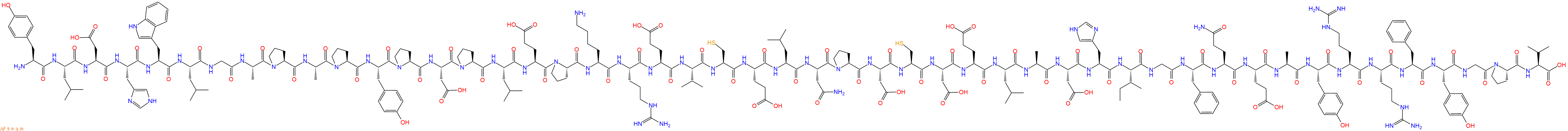 专肽生物产品H2N-Tyr-Leu-Asp-His-Trp-Leu-Gly-Ala-Pro-Ala-Pro-Tyr-Pro-Asp-Pro-Leu-Glu-Pro-Lys-Arg-Glu-Val-Cys-Glu-Leu-Asn-Pro-Asp-Cys-Asp-Glu-Leu-Ala-Asp-His-Ile-Gly-Phe-Gln-Glu-Ala-Tyr-Arg-Arg-Phe-Tyr-Gly-Pro-Val-OH